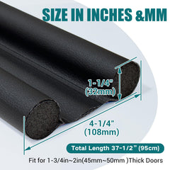 Protalwell Door Draft Stopper Brown Under Door Insulator Fits 1-3/4" Doors
