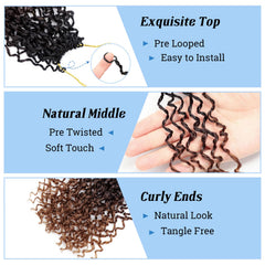 Dorsanee Spring Yanky Twist Hair 8 Inch Synthetic Mini Twist 7 Packs T1B/4/30