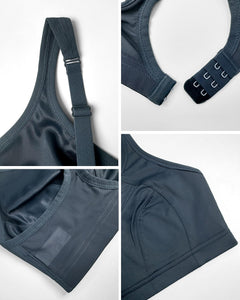 Luvrobes Women's Sports Bra Racerback Adjustable Straps Grey Size M
