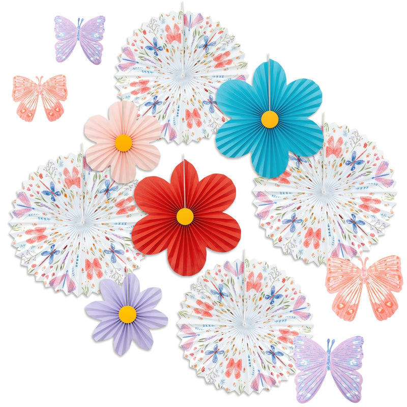 Cheerland Floral Garland Butterfly Party Decorations Pastel Paper Colorful