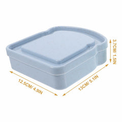ABOOFAN 4pcs Plastic Toast Shape Sandwich Containers with Lid Food Storage