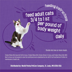 BestBy09/27 Friskies Gravy Variety Pack Meaty Bits Wet Cat Food 12 Pack 5.5oz