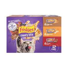 BestBy09/27 Friskies Gravy Variety Pack Meaty Bits Wet Cat Food 12 Pack 5.5oz
