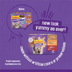 BestBy09/27 Friskies Gravy Variety Pack Meaty Bits Wet Cat Food 12 Pack 5.5oz